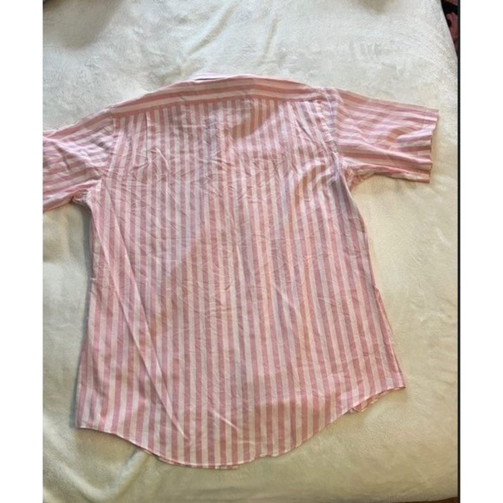 Men's Vintage Pink & White Striped Michael Richards Shirt Size‎ M